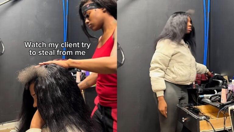 Caught on Camera: Idiotic Georgia Woman Attempts to Steal From Her Hairstylist Seconds After She Leaves the Room, ‘Immediately Going Into Thief Mode’ A picture of the Georgia woman.